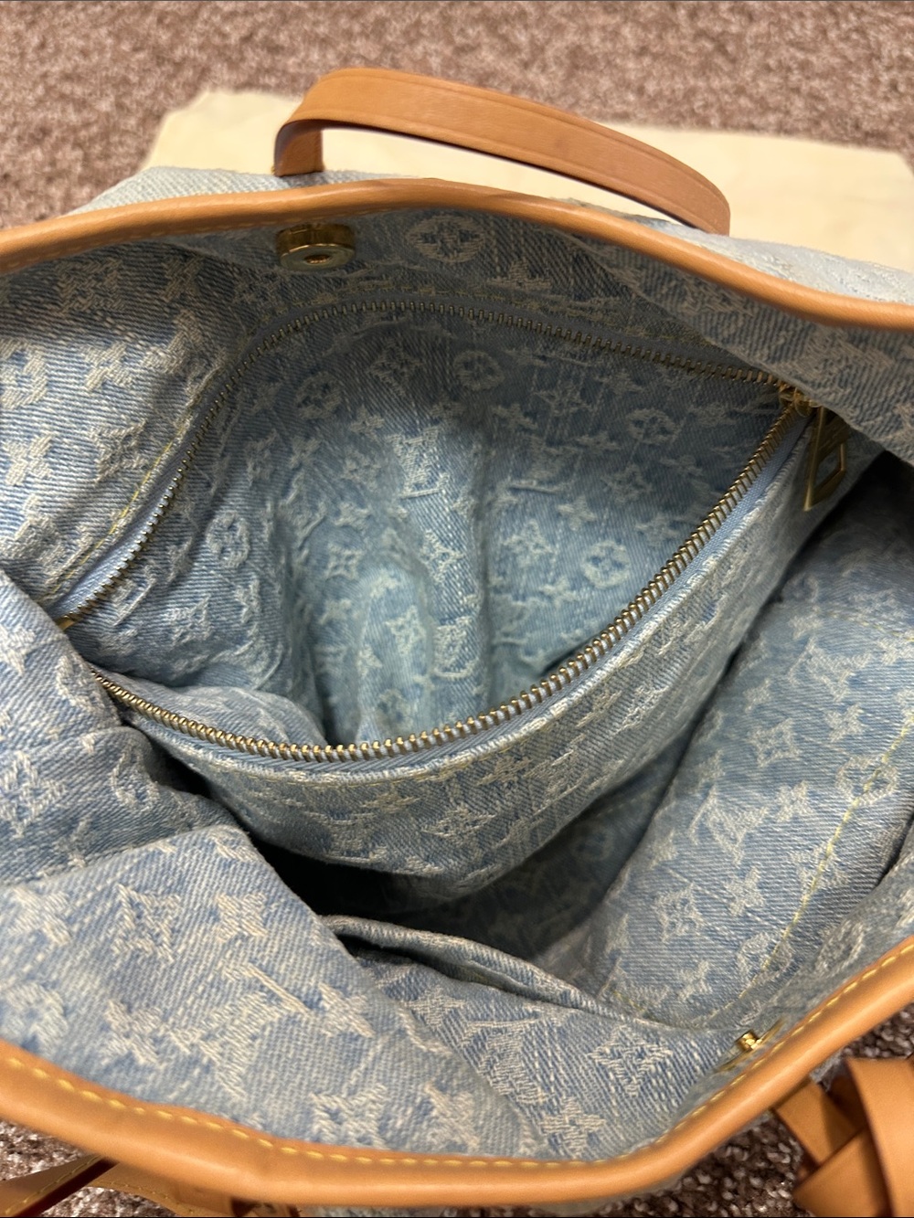 Louis Vuitton carryall pm denim - Picture 8 of 9